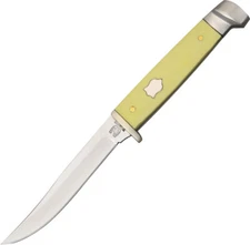 Rough Ryder Small Hunter Knife Yellow Fixed Blade + Sheath