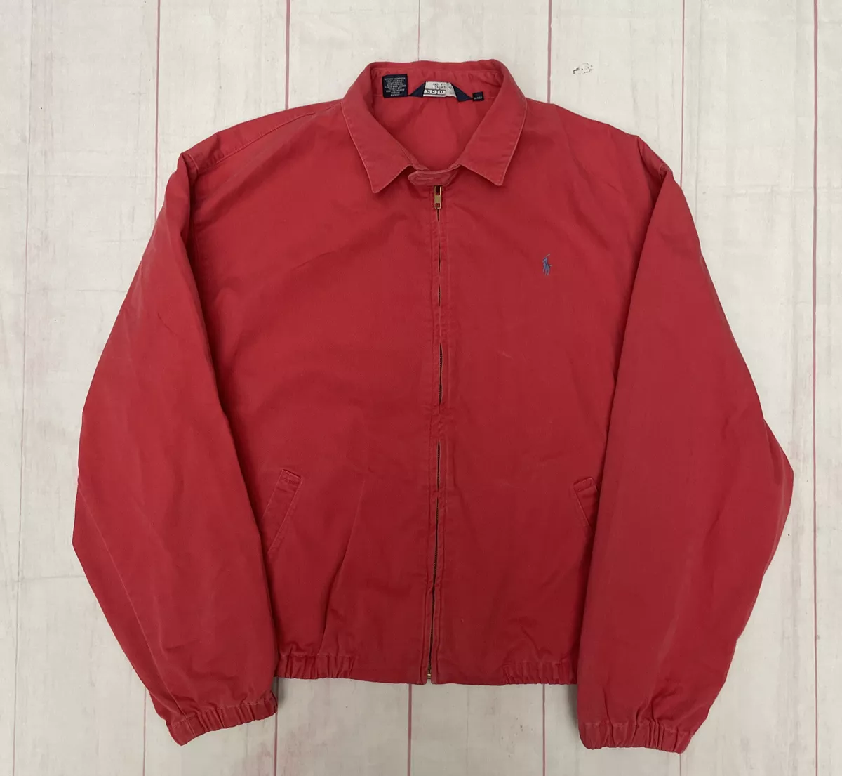 Vintage Polo Ralph Lauren Harrington Jacket Made in Usa Salmon Swing Top XL 90s