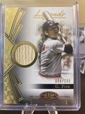 2023 Topps Tier One LEGENDS Relic CARLTON FISK Game Used Bat Relic #/200 RED SOX