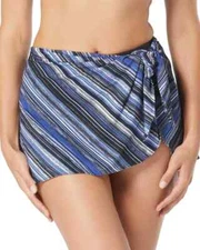Contours by Coco Reef Womens Striped Sarong Swim Bottom Separates SZ S XL M L