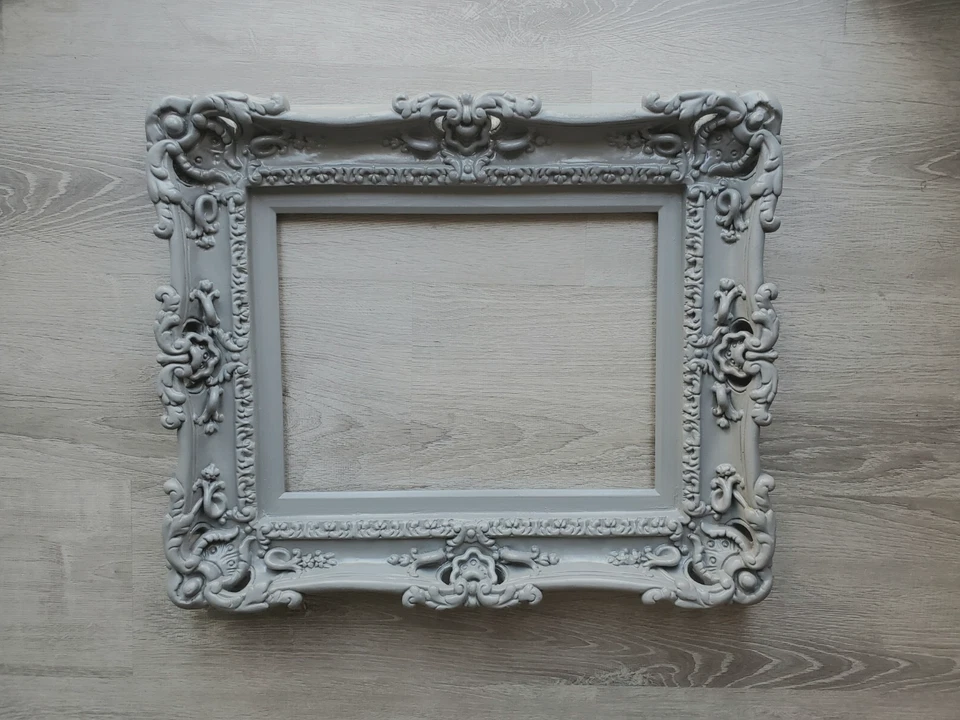 11x14 Matte Gray Ornate Picture Frame French Wall Frame Canvas Art Print Poster - Image 2 of 4