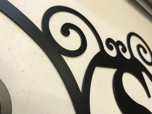 Iron Letter P Monogram Door Wall Decoration Plaque Metal Art Initial 2mm thick - Picture 5 of 5