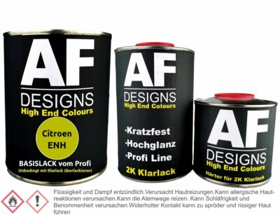 Citroen ENH Hello Yellow 1,25L Basislack Klarlack Härter Autolack spritzfertig