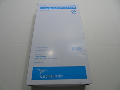 Cardinal Health Self-Seal Sterilization Pouch ( 7.5'' x 13'' )Qty.Bx of 200 #92713
