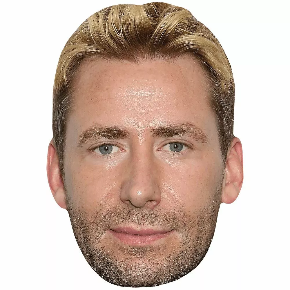 Chad Kroeger (Smile) Celebrity Mask, Flat Card Face