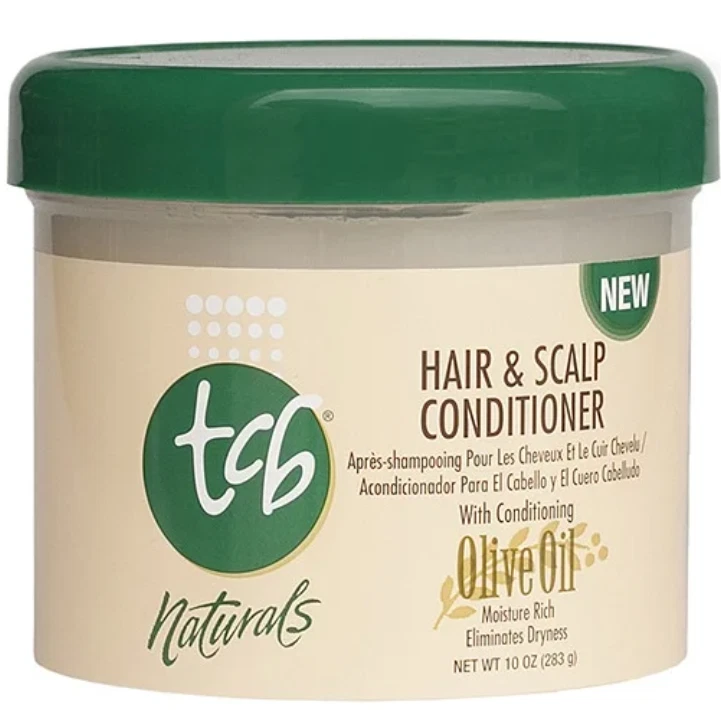 TCB Naturals Conditioner Hair & Scalp Olive Oil & Vitamin-E Jar, Dry Hair,10oz..