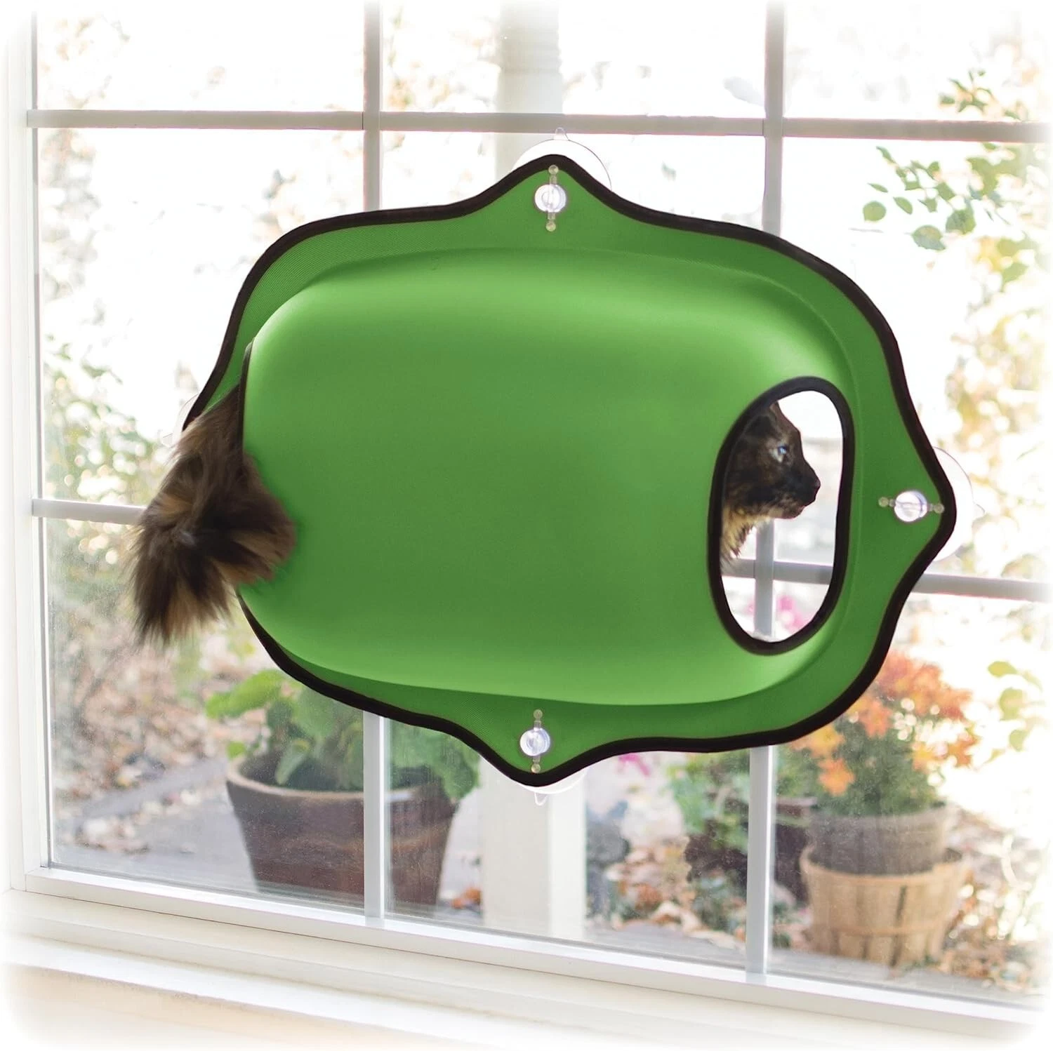 Dog Cat Window POD Bed Green K&H Ez Kitty Sill Kitty Kitten Nest Bed