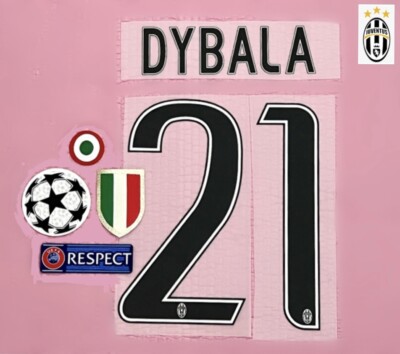 Juventus DYBALA #21 name print and number 2015/16 + UCL