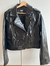 Dkny Crinkle Moto Biker Jacket - Light Jacket Size M