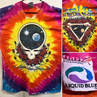 Vintage 1992 Grateful Dead Space Your Face Shirt Large - Old Liquid Blue