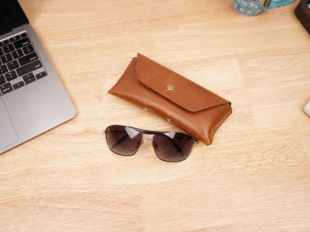 leather eyeglasses case sunglasses case eyewear aviator case Personalized case
