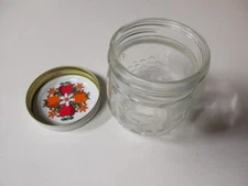 Vintage (x12) Kerr Country Kitchen Fruit Embossed Decorative 8 oz Jelly Jars