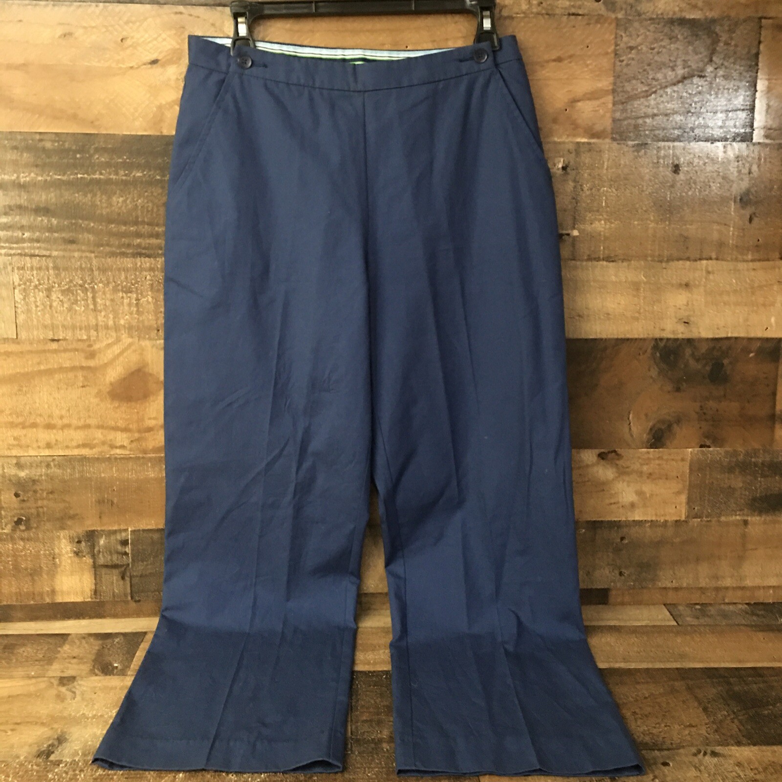 Tommy Hilfiger Women's High Rise Nautical Capri Pants Size 6 Sailor Beach Style