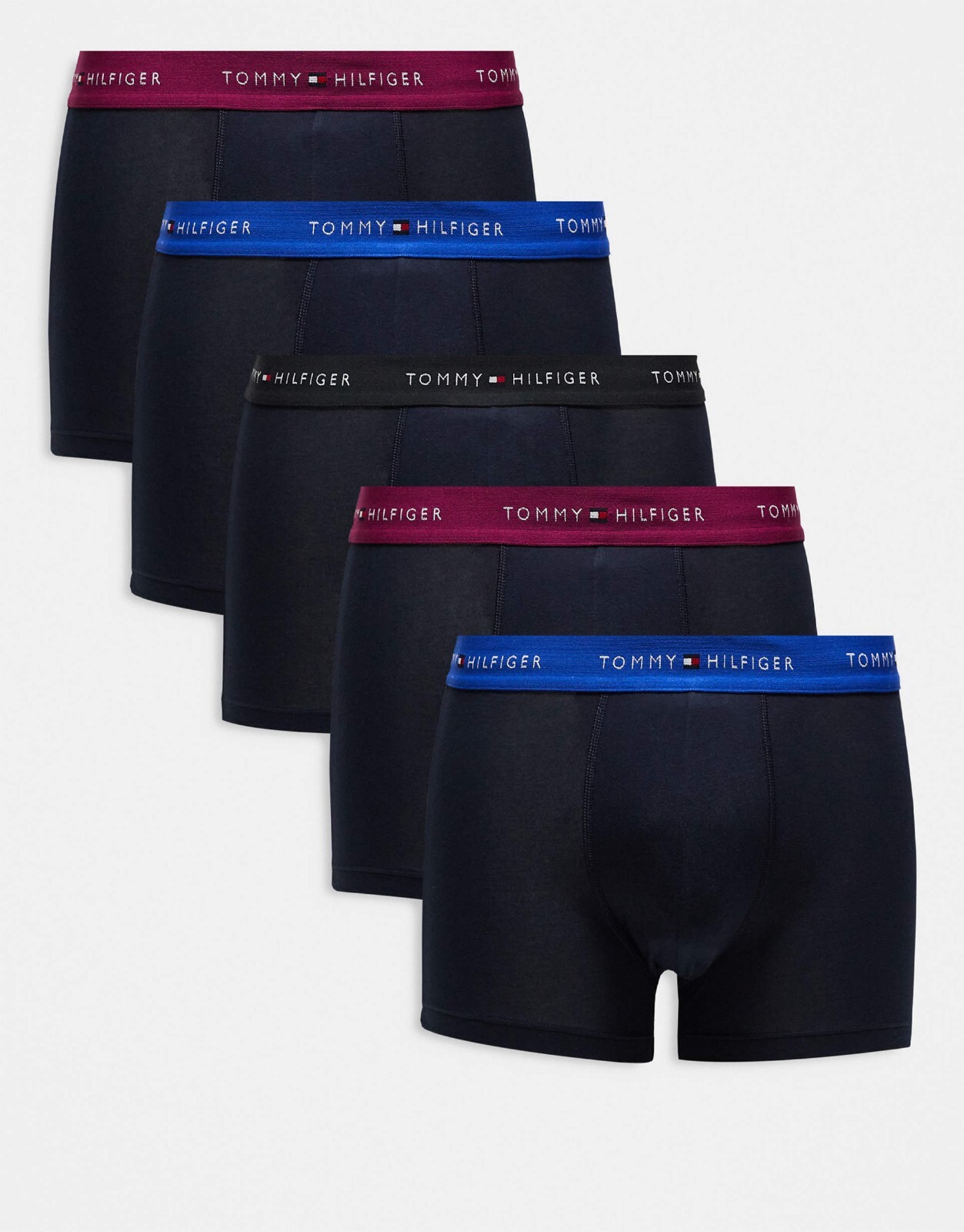 Tommy Hilfiger Signature Cotton Essentials Trunk 5-Pack Blue Grape Black Size M