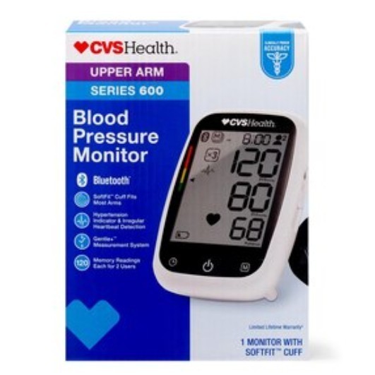 CVS Health Series 600 Bluetooth Upper Arm Digital Blood Pressure Monitor