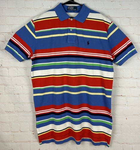 Vintage Polo Ralph Lauren Polo Men's Size Medium Colorblock 100% Cotton Shirt