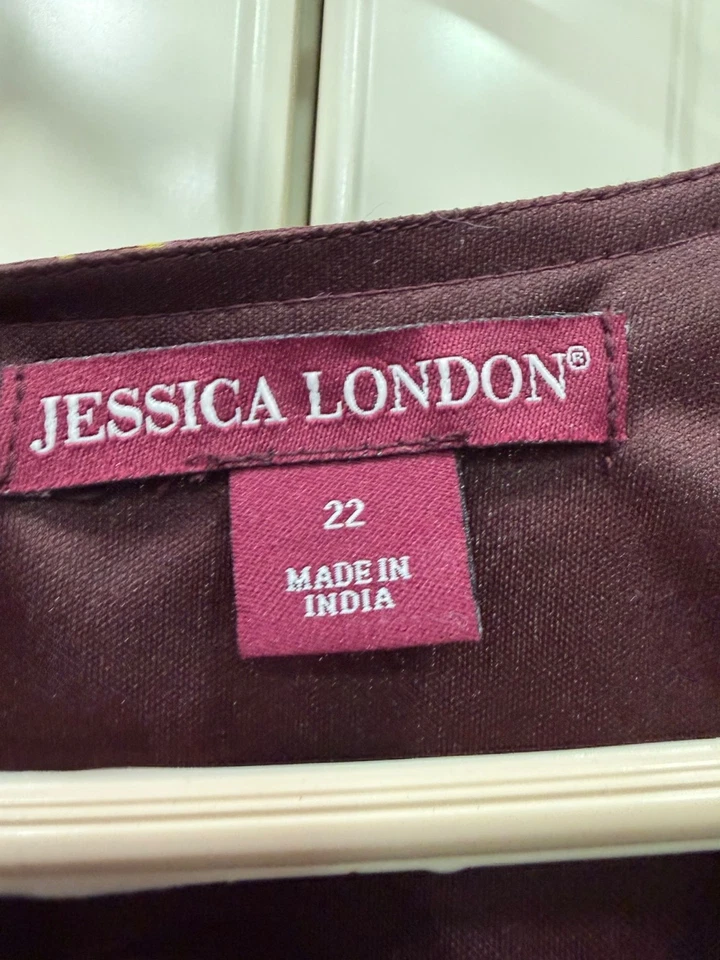 Jessica London Floral High-Low Dress Size 22 Polyester Multicolor - Image 4 of 4