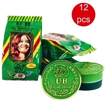 U.B. Pearl Cream For Relieving Acne, Melasma, Freckles,Dark Spots 3g x 12 pcs.