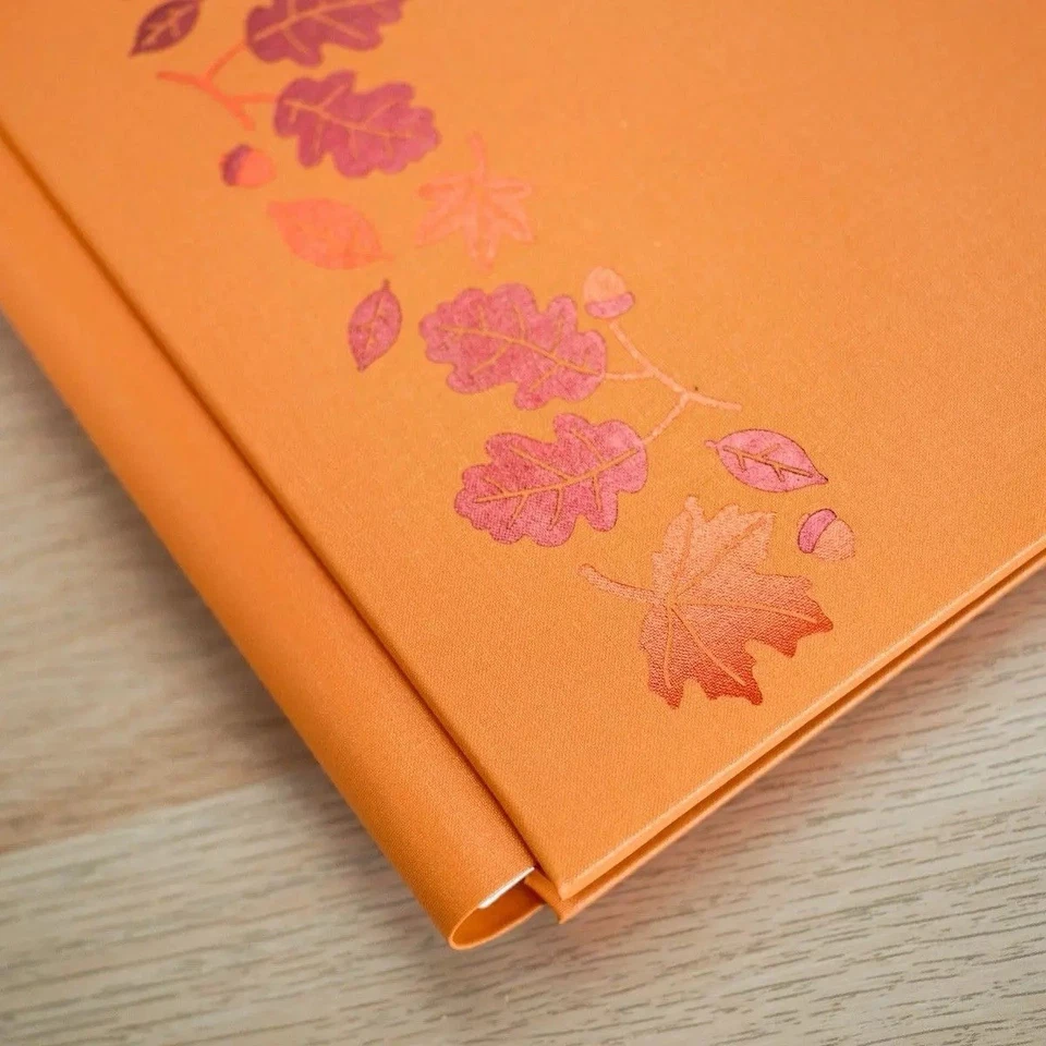 Cubierta de álbum de recortes Creative Memories 8 x 8 hojas caídas naranja - sin páginas Foto 2 de 3