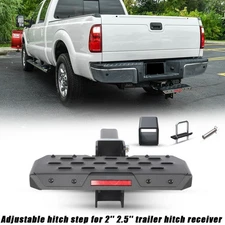 Adjustable 13.78" x 5.08" Trailer Towing Rear Hitch Step Bar Fits 2.5" Receiver