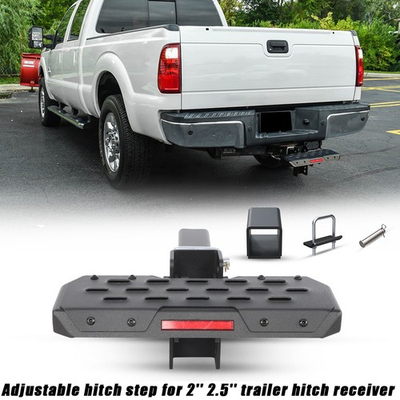 #ad Adjustable 13.78quot; x 5.08quot; Trailer Towing Rear Hitch Step Bar Fits 2.5quot; Receiver $126.98