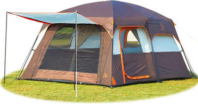 Extra Large Tent 6-10-12-14 Person(Style-B),Family Cabin Tents,2 Rooms,3 Doors a
