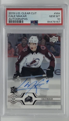 2019-20 Upper Deck Clear Cut Autographs RC Cale Makar PSA 10 GEM MINT (RC)