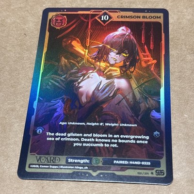 Gamersupps Vcard Divine Chaos Crimson Bloom Holo PL 10 1st Edition
