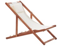 Trendy Liege Akazienholz Auflage Beige Avellino