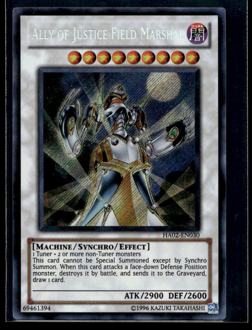 Ally of Justice Field Marshal Hidden Arsenal 2 HA02-EN030 MP YuGiOh TCG