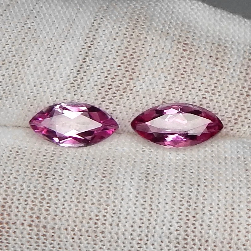 2.6ct Lot of 2 Matched IF Purple Pink Color Change Topaz Natural Mined Marquise - Image 3 of 4