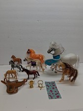 Toy Horse Lot Large - Several Different Styles, Sizes And Brands With Sadle
