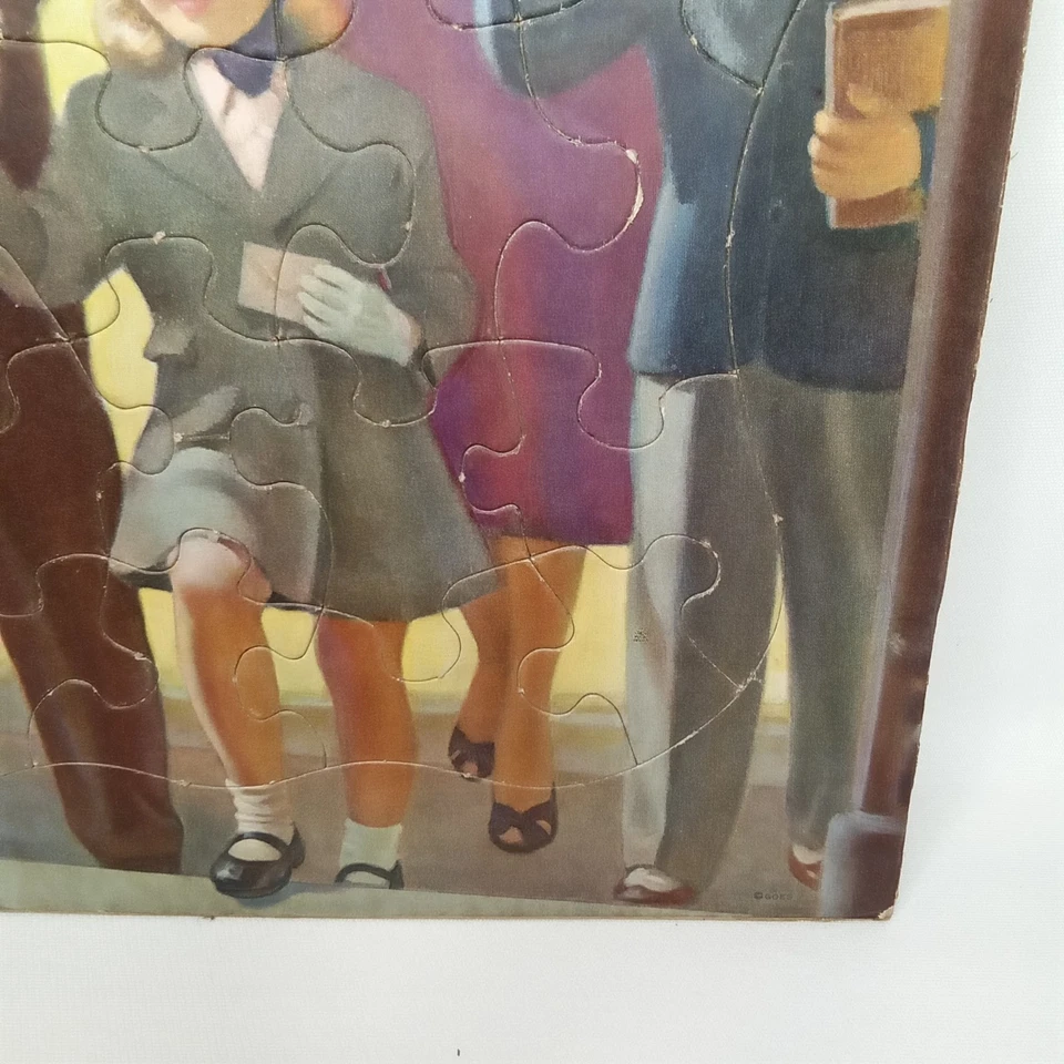 Depression Era Religious Puzzle Set Of 2 Our Way Of Life Tuco Made In USA 1930s - Image 4 of 4