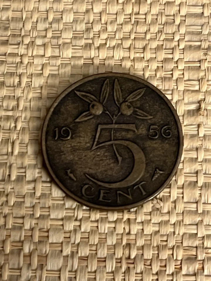 1956 Netherlands / Pays-Bas - 5 Cent - Juliana - Bronze - Coin / Monnaie - Photo 1/2