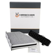 HIRSCHER Innenraumfilter Aktivkohle + Abdeckung für VW GOLF 5 6 PASSAT B6 B7 A3