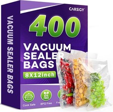 Vacuum Sealer Bags 400 Quart 8" x 12" with BPA Free for Food Storage