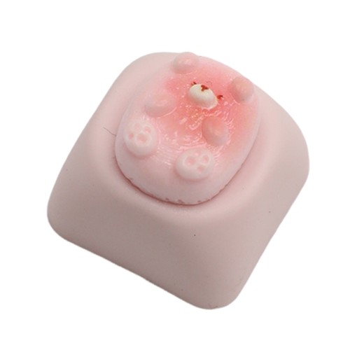 Cartoon Bear 3D Resin Keycaps ESC Keycap For Mechanical Keyboards Pink Yellow - Photo 2/10