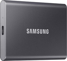 Samsung - T7 4TB External USB 3.2 Gen 2 Portable SSD MU-PC4T0T- Gray Excellent