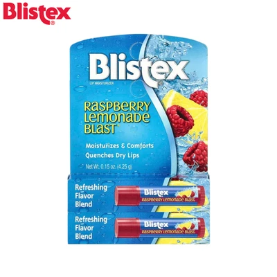 2 x Blistex Raspberry Lemonade Blast Lip Balm SPF15 Moisturising Fruity Flavour