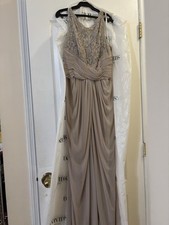 Davids Bridal Bridesmaid Prom Dress Size 10 mocha color used once