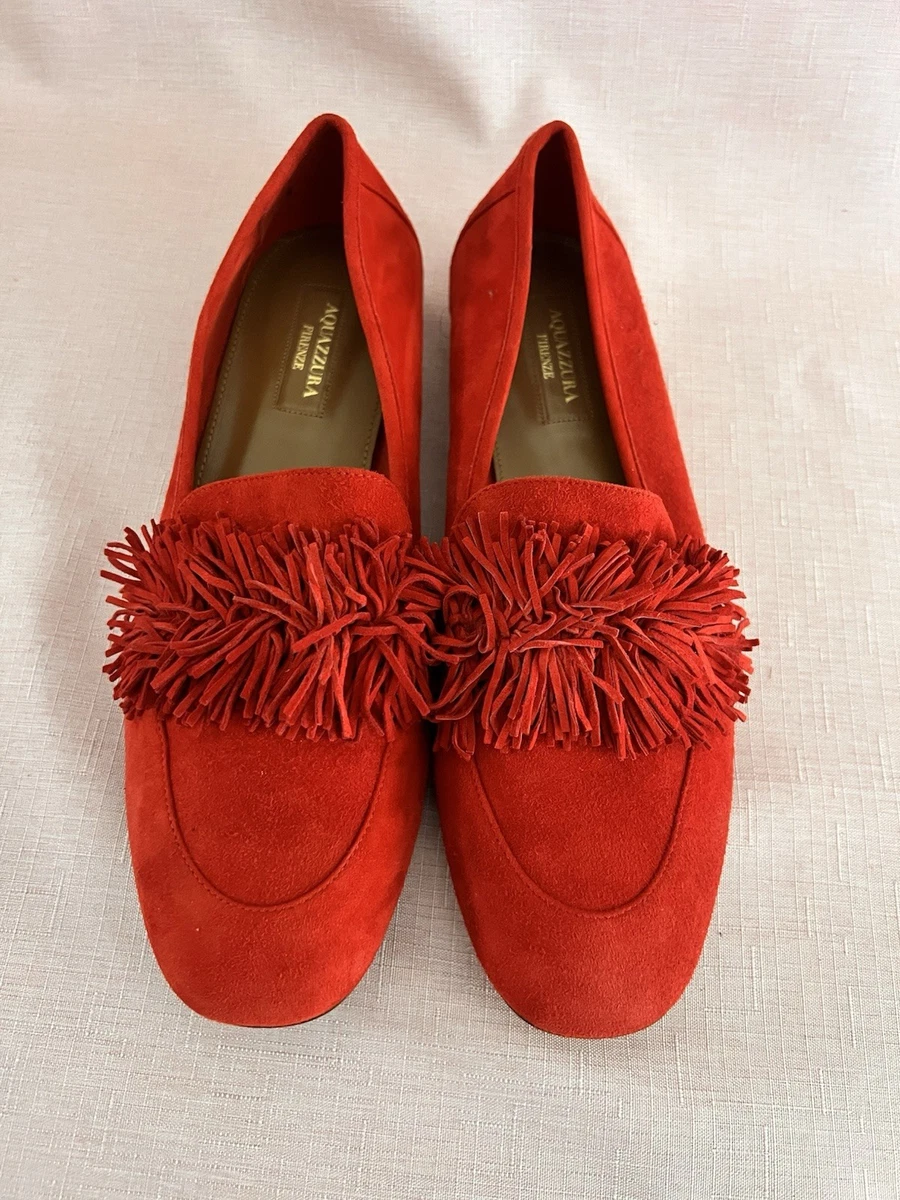 Aquazzura Guanto Slipper Merlot Pony Hair Flats Loafers Women’s EU 38 NIB Aquazzura Loafer Flats for Women for sale | eBay main image 3