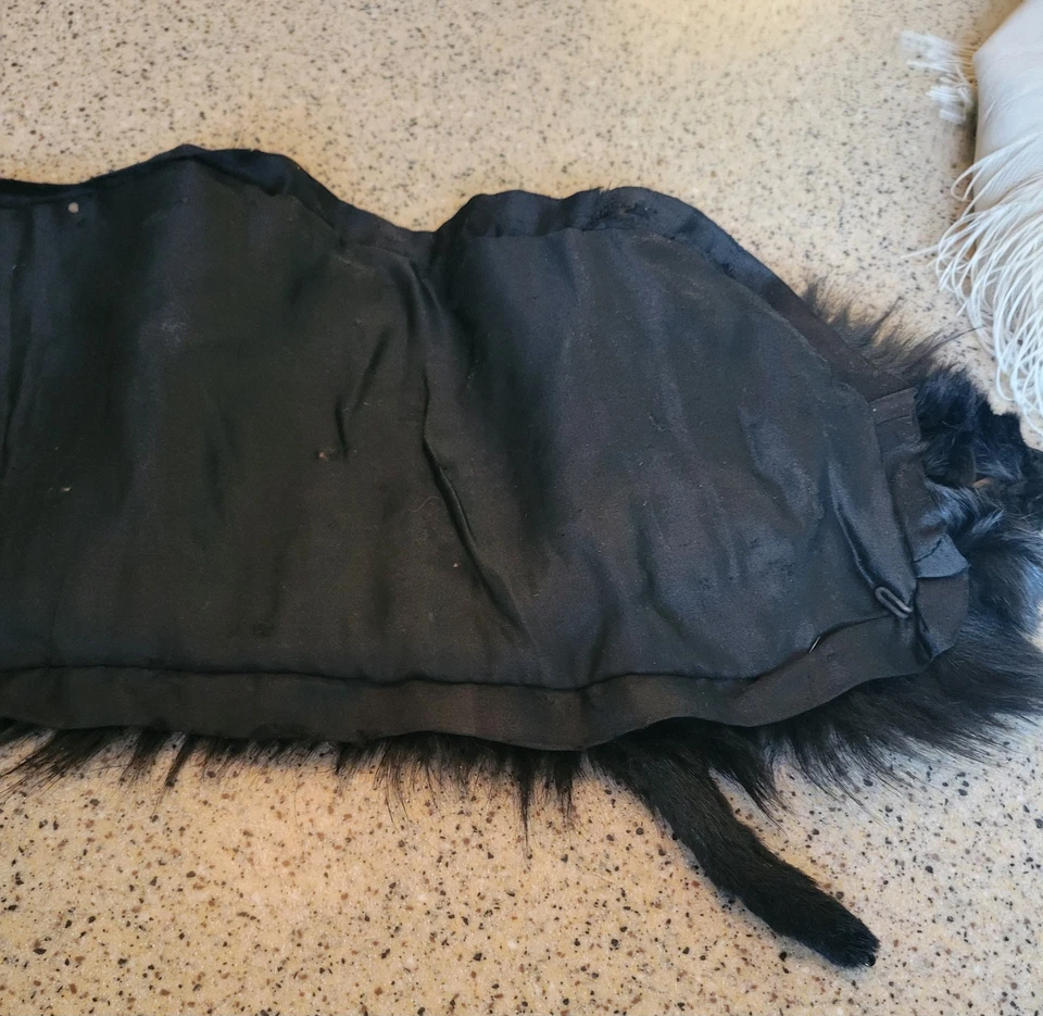 Antigua estola eduardiana de zorro negro para mujer Foto 3 de 4