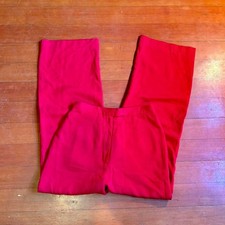 Ralph Lauren Women's Red Tailored Trousers 100 Silk High Waist Slacks 6P Vtg.