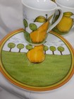 Dept 56 Orchard 4 Mugs And 4 Plates 7" Set Fruit Serving Plates And Mugs — photo 4