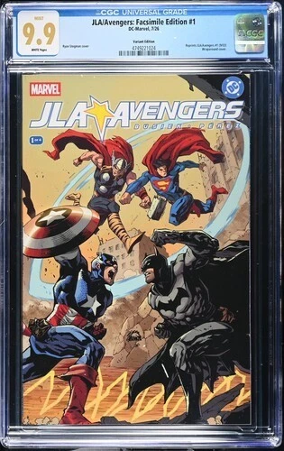 JLA Avengers #1 Facesimile Reprint Stegman variant CGC 9.9 Mint not 9.8 Gem Wow