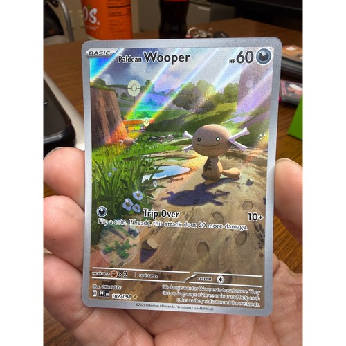 Pokemon Paldean Wooper 102/094 Ultra Rare Phantasmal Flames Holo Card