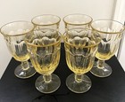 NORITAKE Vintage Provincial Honey Yellow Iced Tea Water Glasses Goblets Set Of 6