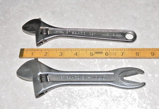 2x Vintage BAHCO 8" Adjustable Spanners - VOLVO Alligator - Made in Sweden