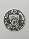 1986 Monsignor Farrell High School Johnson Matthey JM 1 oz .999 Silver Round