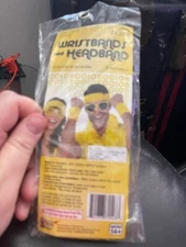Wristbands and Headband 3 Piece Costume Accessories Yellow New!!!!